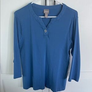 Chico's Classic Blue Long Sleeve Top